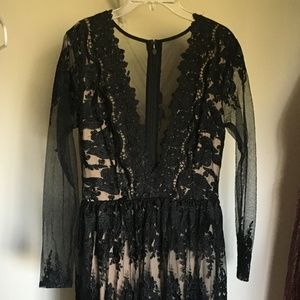 Black Lace Overlay Dress - Nasty Gal